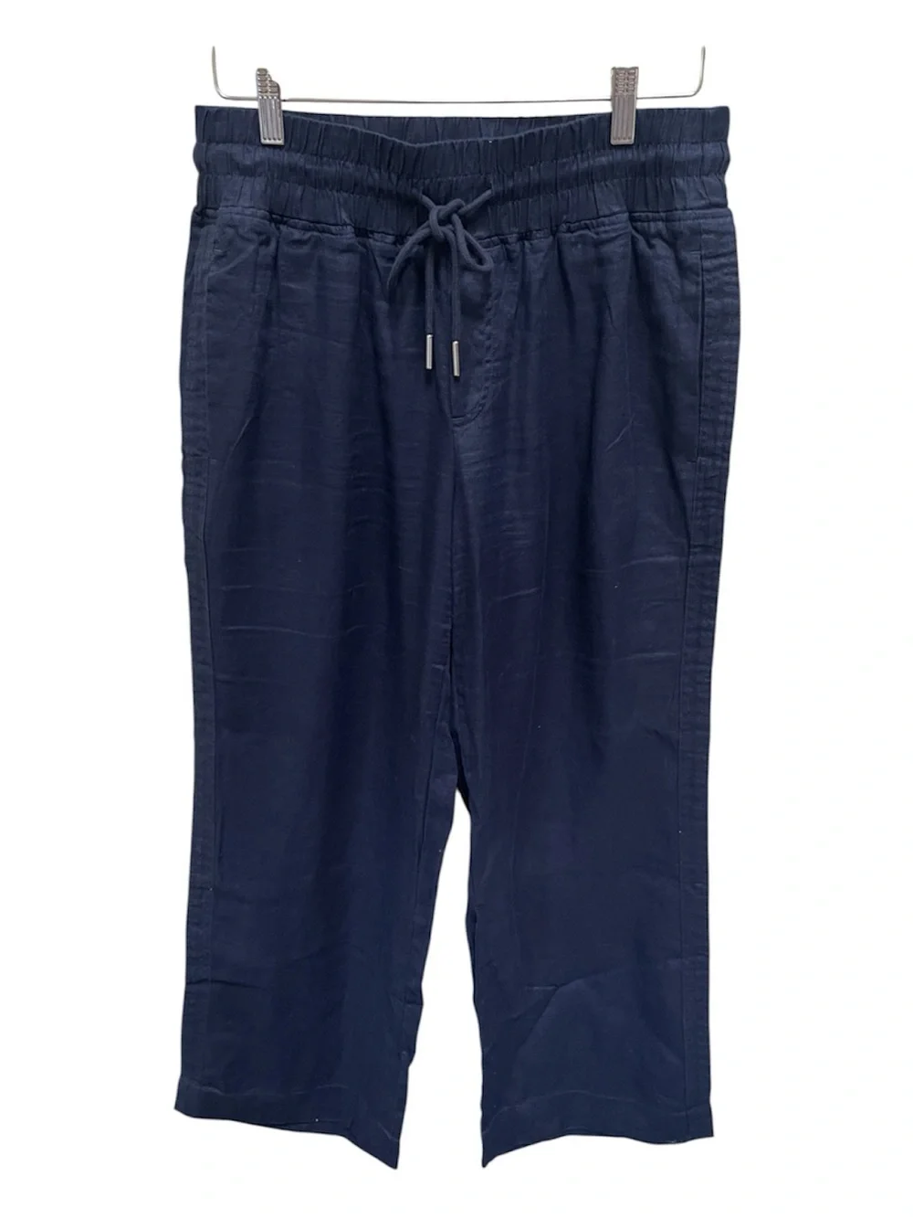 Quince 100% European Linen Wide Leg Pants in Deep Navy Size Medium